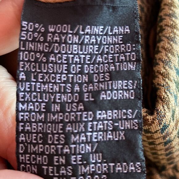 Liz Claiborne Collection Petite Jacket Size 4 Beige Houndstooth Blazer Lined - Picture 5 of 5